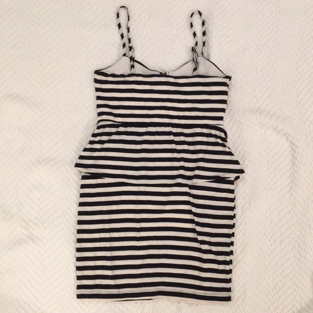 SPARKLE AND FADE STRIPED PEPLUM DRESS - Picture 2 of 4